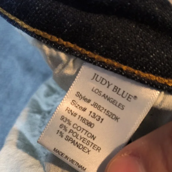 sac968 🧵Judy Blue Skinny Fit Deep Indigo Size 31 Skinny Denim Jeans - Picture 6 of 7